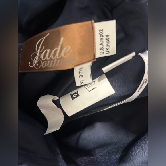 JADE COUTURE BNWT NAVY MOTHER OF BRIDE/WEDDING GUEST/EVENT DRESS STYLE#K218062 - Picture 7 of 8